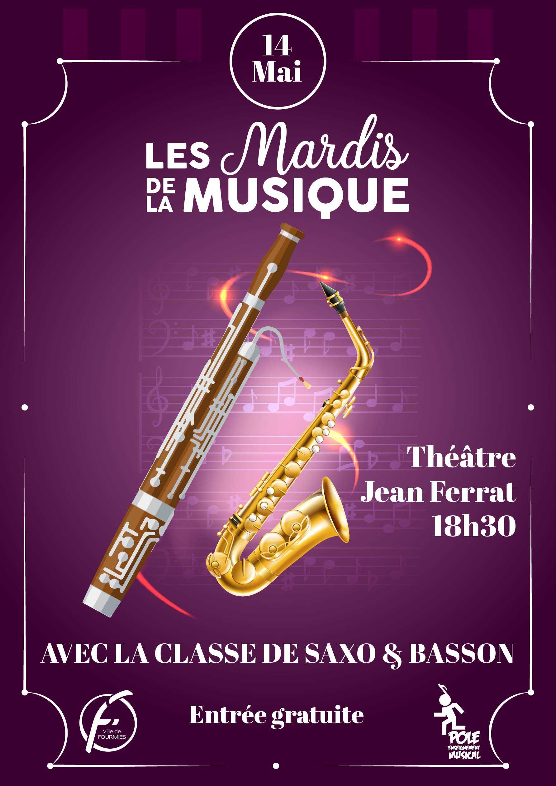 Mardi de la Musique : Saxophones & Bassons Le 14 mai 2024