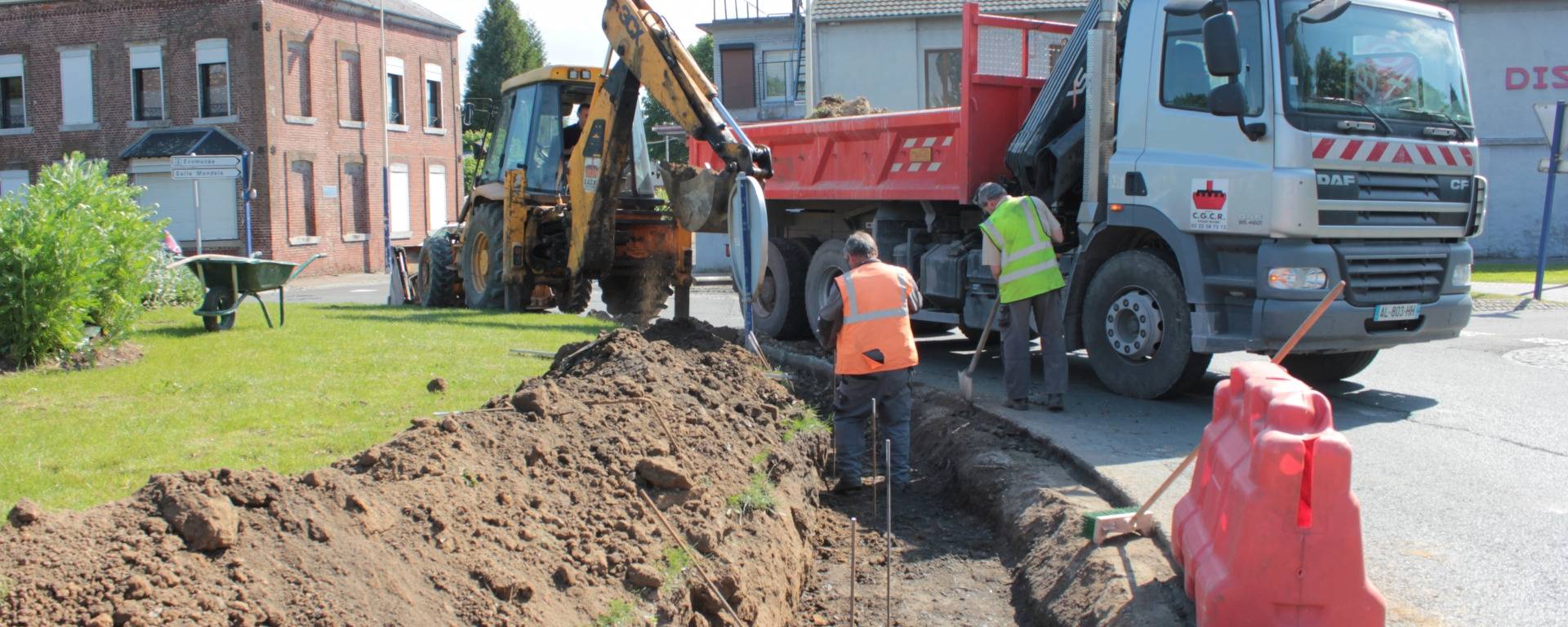 Travaux d’aménagement rond-point Derigny